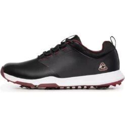 TravisMathew Cuater The Ringer Spiked Golf Shoes Black/Ruby Wine