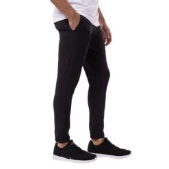 TravisMathew Travel 2.0 Active Pants -EliteGolf Store travismathew travel 2 0 active pants black side itempicture