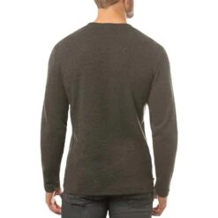 TravisMathew Cloud Waffle Crew -EliteGolf Store travismathew waffle cloud crew charcoal back itempicture