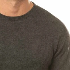 TravisMathew Cloud Waffle Crew -EliteGolf Store travismathew waffle cloud crew charcoal logo itempicture