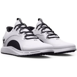 Under Armour Charged Draw 2 SL Golf Shoes White/Black 9 Under Armour Charged Draw 2 SL Golf Shoes White/Black -EliteGolf Store under armour charged draw 2 sl golf shoes white black pair itempicture