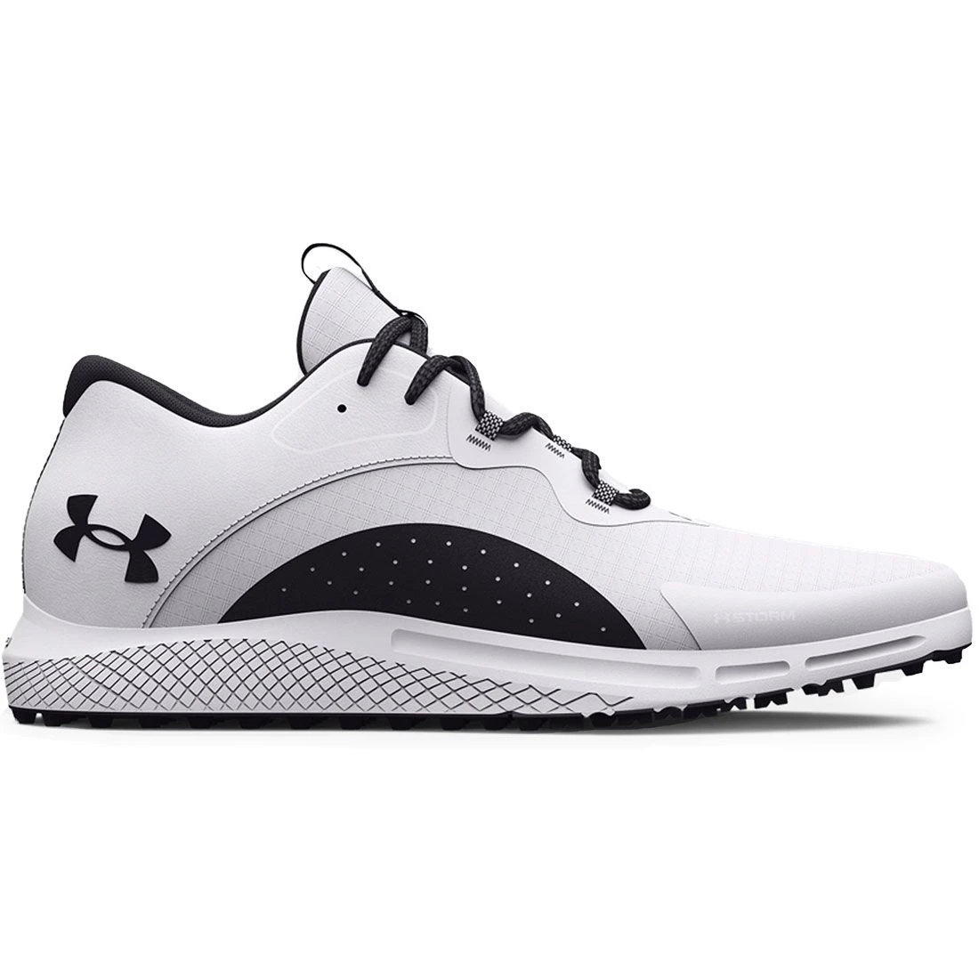 Under Armour Charged Draw 2 SL Golf Shoes White/Black 3 Under Armour Charged Draw 2 SL Golf Shoes White/Black
