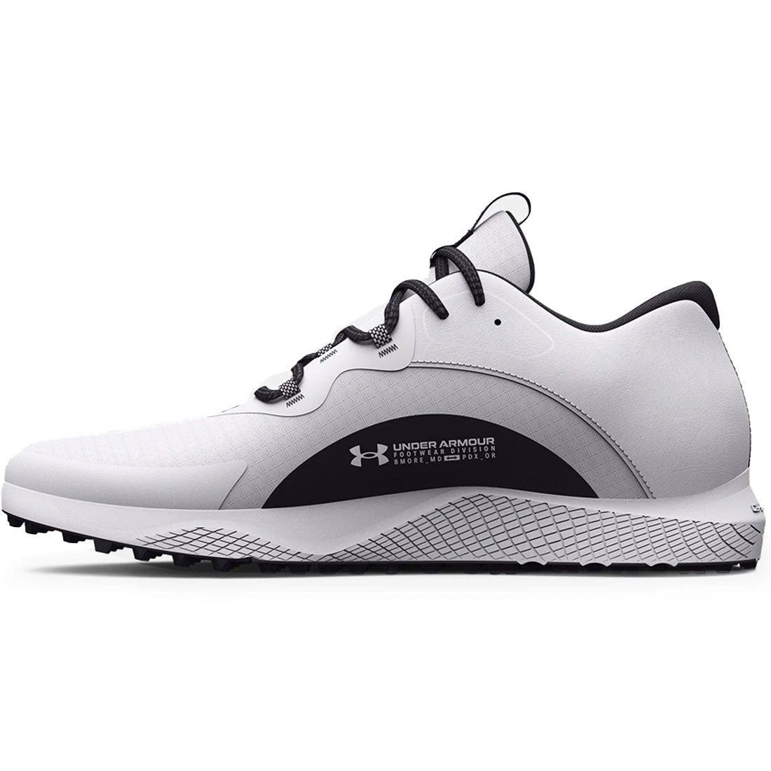 Under Armour Charged Draw 2 SL Golf Shoes White/Black 5 Under Armour Charged Draw 2 SL Golf Shoes White/Black - Image 3